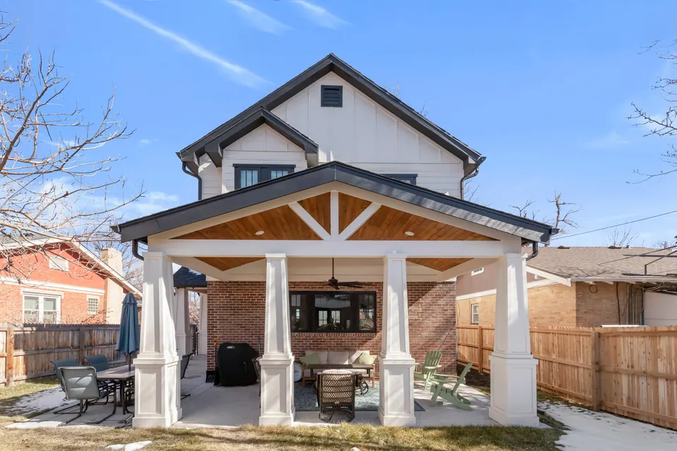 Two-story custom home with covered back porch, Denver, CO
